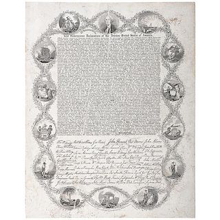 L.H. Bridgham, "Declaration of Independence," Rare Miniature Broadside 