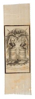 Thomas Jefferson and John Adams Funeral Ribbon, 1826 