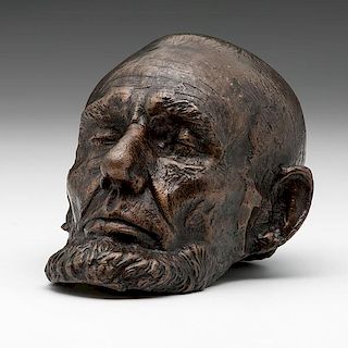 Abraham Lincoln, Rare Bronze Life Mask by Clark Mills 