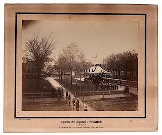 Abraham Lincoln Funeral, Cleveland, "Remains of President Lincoln Lying in State," Photograph by Sweeny 