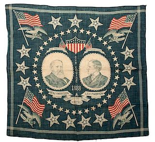 Benjamin Harrison & Levi P. Morton, Jugate Campaign Textile 