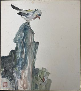 A Chinese Painting  Ink and Color on Paper by Wang Yachen