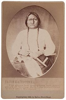 Sitting Bull Cabinet Card by Bailey, Dix, and Mead 