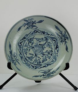 A  Ming Dynasty Big Blue and White Porcelain Plate