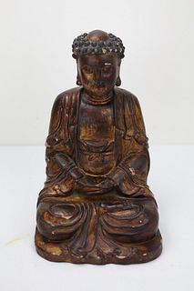 A Chinese Wood Buddha Statue