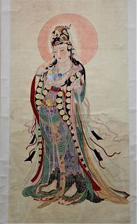 A Guanyin Buddha Painting  Scroll