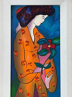 Linda Le Kinff Oil Painting Kiki On canvas Framed
