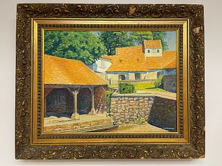 A Sweden Oil Painting On Canvas Signed T Majewski