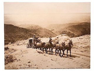 W.H. Jackson Photograph, "Stage Crossing San Marcos Pass, California"