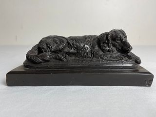 P.J. Mene Bronze Dog Sculpture