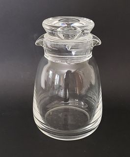 Vintage Donald Russell Signed Steuben Clear Crystal Cocktail Shaker