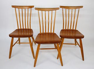Set of 3 Stephen Swift Cherry "Squam" Chairs