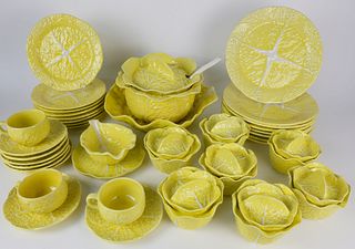 Yellow Cabbage Pattern Portuguese Dinner Service