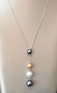 Fine 10mm-13mm South Sea Pearl Graduated Drop Pearl Necklace