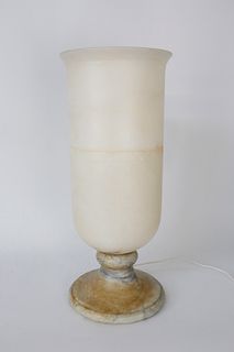 Vintage Fluted Alabaster Lamp