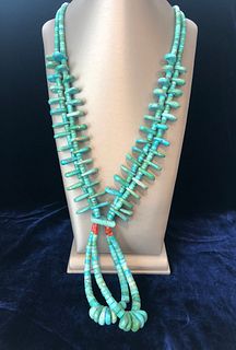 Native American Turquoise Double Strand Necklace