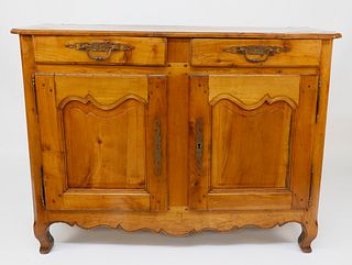 French Provincial Fruitwood Buffet, 19th Century