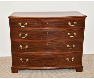 AMERICAN BOW-FRONT CHEST