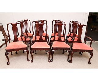 SET OF TWELVE CHIPPENDALE STYLE CHAIRS