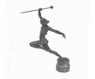 FAUX BRONZE OLYMPIC JAVELIN THROWER