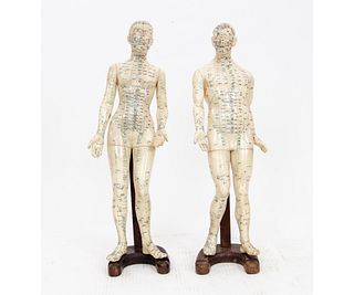 TWO CHINESE ACUPUNCTURE MODELS