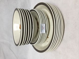 A COLLECTION OF DOVERSTONE HEATHER NUTWOOD BY BARRETTS DINNER SET