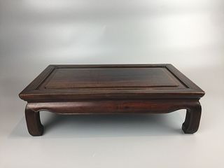 LARGE CHINESE HARDWOOD STAND TABLE , 40CM X 24CM X 11CM