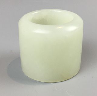 CHINESE JADE ARCH RING ,H 2.5CM D 2.9CM