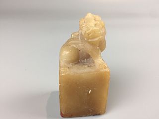 CHINESE SOAP STONE SEAL ,SIZE 5.5X2.7X2.7CM