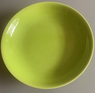 CHINESE APPLE GREEN PORCELAIN PLATE ,D 20CM