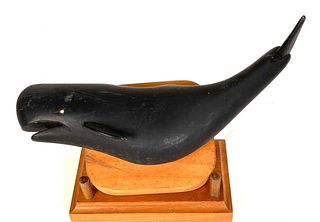 Sperm Whale carving by Alberto Williams.
