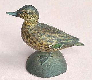 Miniature Green Winged Teal Hen - Crowell