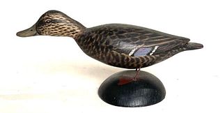 Miniature Reaching Black Duck by Crowell