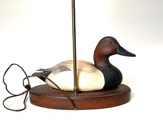Canvasback Decoy on a Lamp