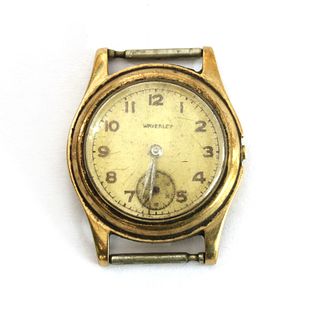 A 9ct gold Waverley mechanical watch head,