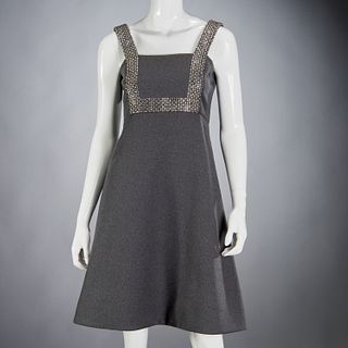 Geoffrey Beene gray flannel tank dress