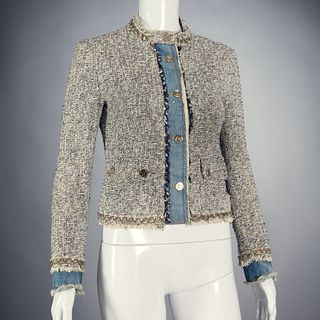 Dolce & Gabbana tweed and denim jacket