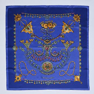 Hermes "Parures des Sables" 90 cm silk scarf