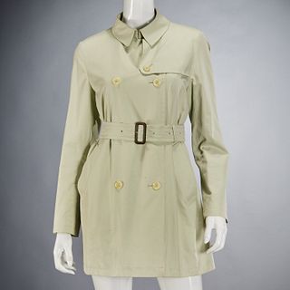 Ladies Burberry pale green trench coat