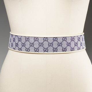 Vintage Gucci canvas and clip belt