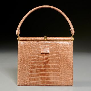 Lucille de Paris framed alligator handbag