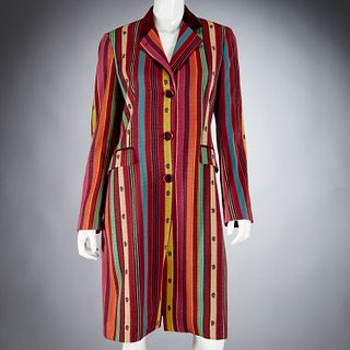 Etro Milano multi stripe coat