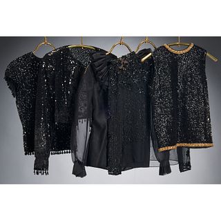 Group of ladies evening wear tops