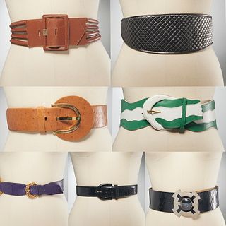 Group of vintage designer ladies belts