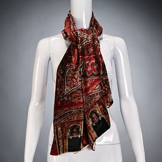 Etro Milano silk and velvet scarf