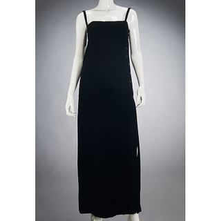 Christian Dior black velvet maxi dress