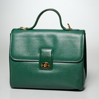 Gucci green leather handbag