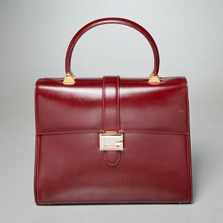 Gucci burgundy leather handbag