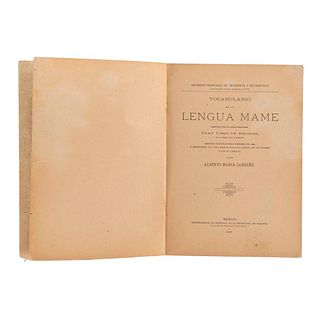 Reynoso, Diego de. Vocabulario de la Lengua Mame. México: Departamento de Imprenta de la Secretaría de Fomento, 1916.