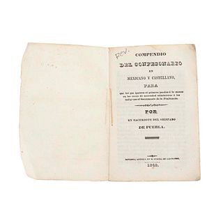 Compendio del Confesionario en Mexicano y Castellano. México: Imprenta Antigua del Portal de las Flores, 1840.